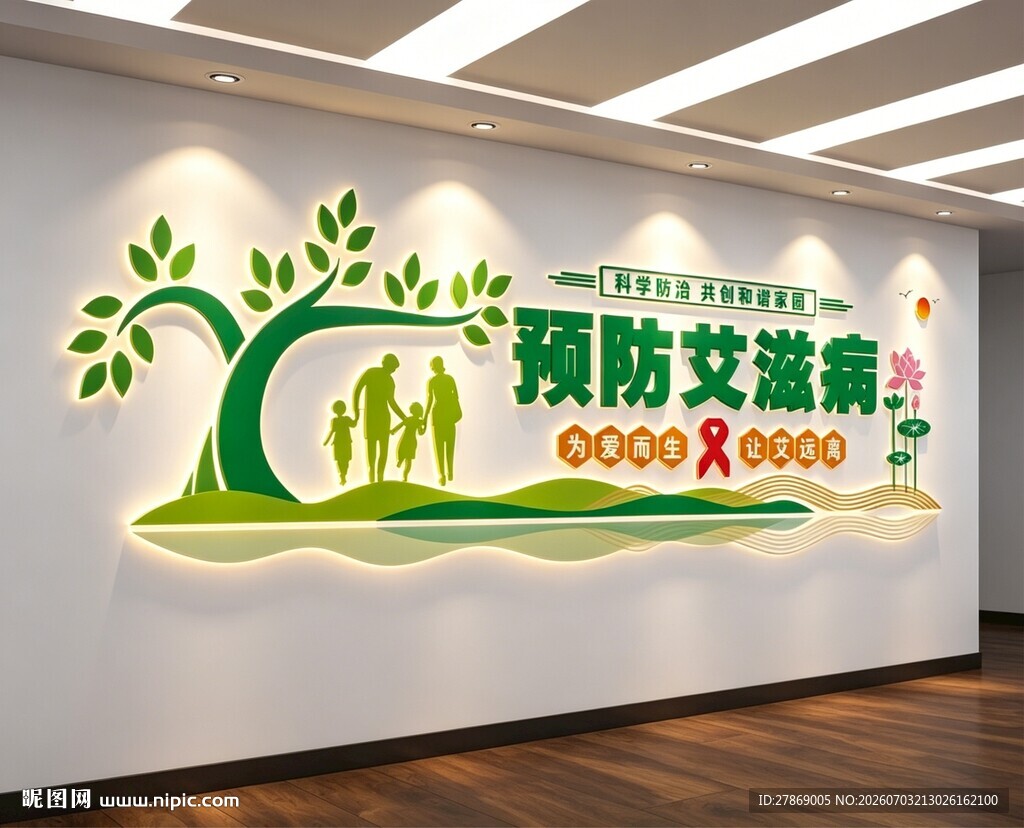 预防艾滋病文化墙
