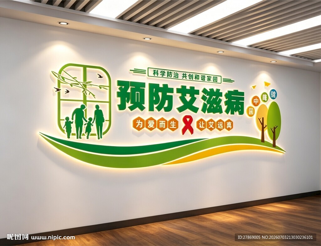 预防艾滋病文化墙