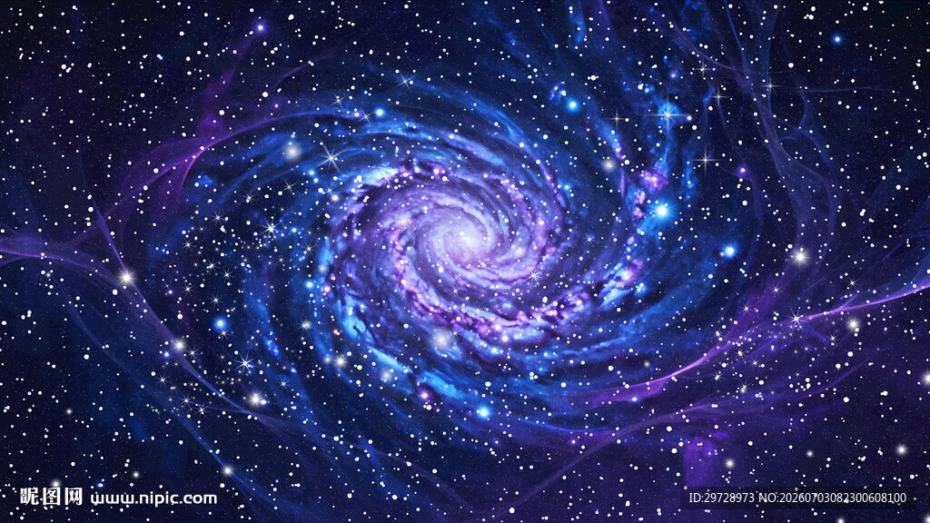 蓝紫色宇宙星空
