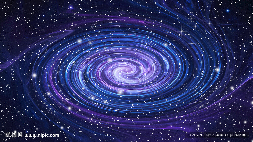 蓝紫色旋涡宇宙星空
