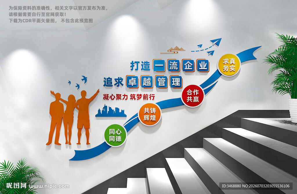 企业楼梯文化墙