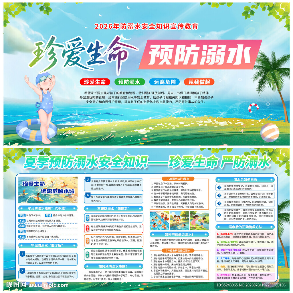 防溺水展板