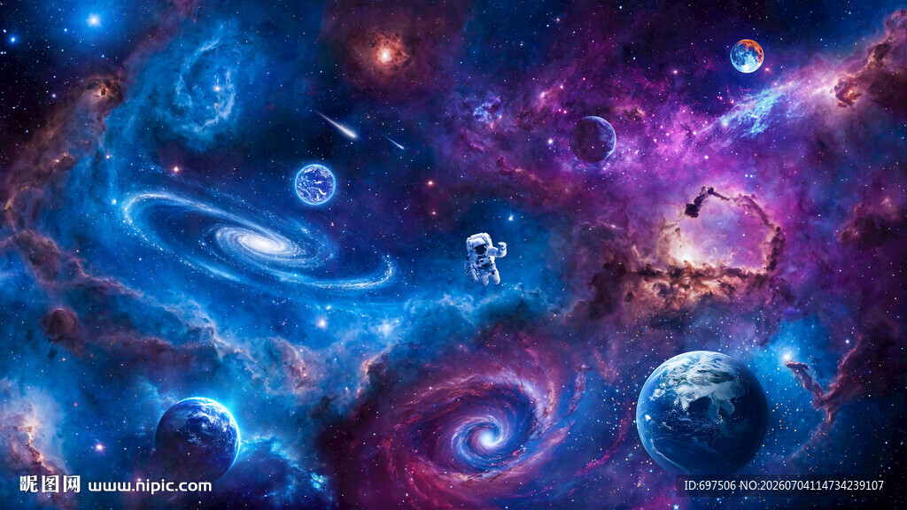 外太空漩涡宇宙星空银河星球背景