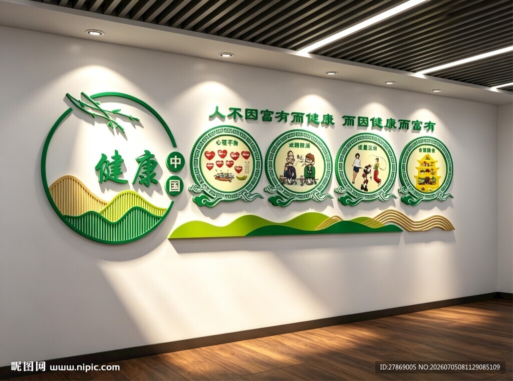 健康养生常知识文化墙展板
