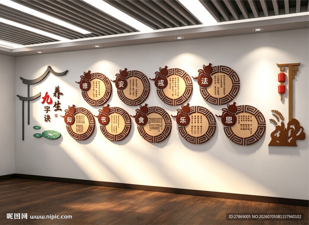 健康养生常知识文化墙展板
