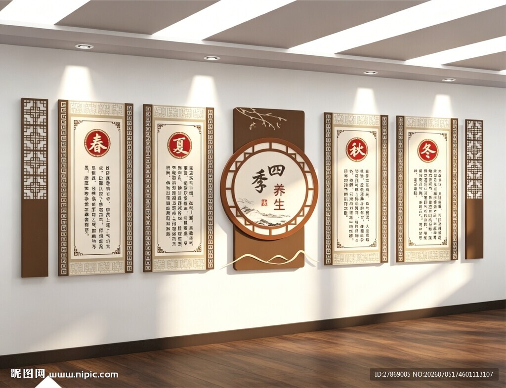 中医养生文化墙展板
