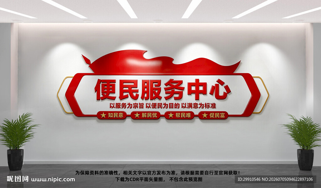 便民服务中心文化墙