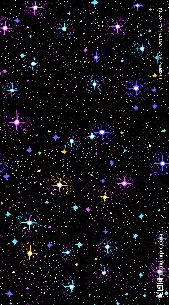 璀璨星空下的多彩宇宙