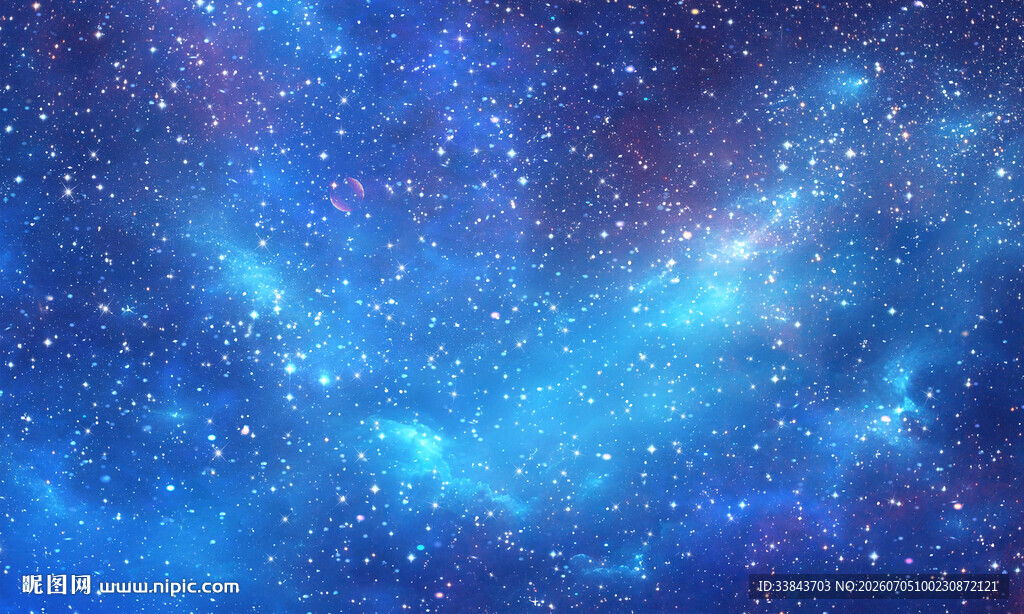 梦幻蓝色星空背景