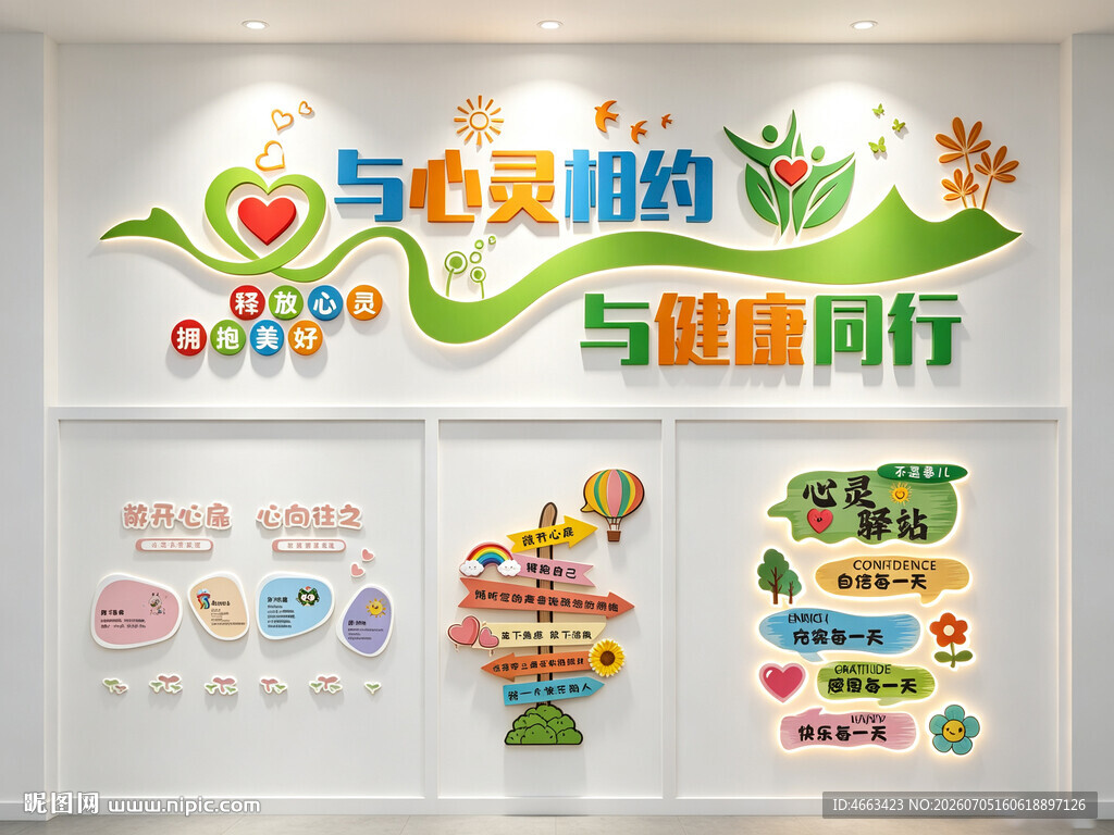心理辅导室文化墙