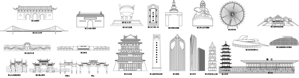 镇江城市建筑旅游剪影