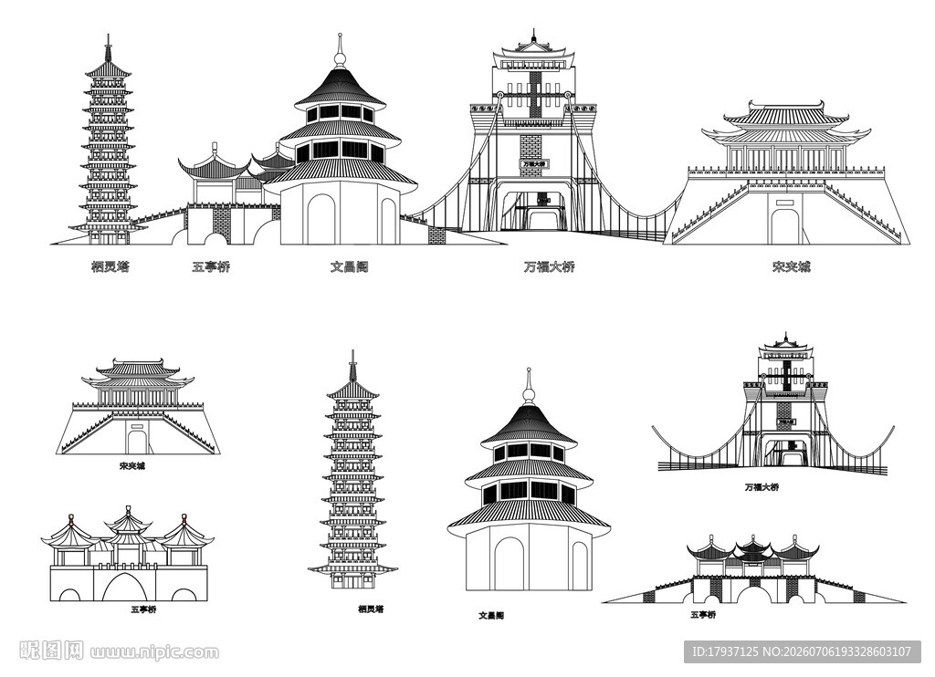 扬州江苏城市建筑旅游剪影