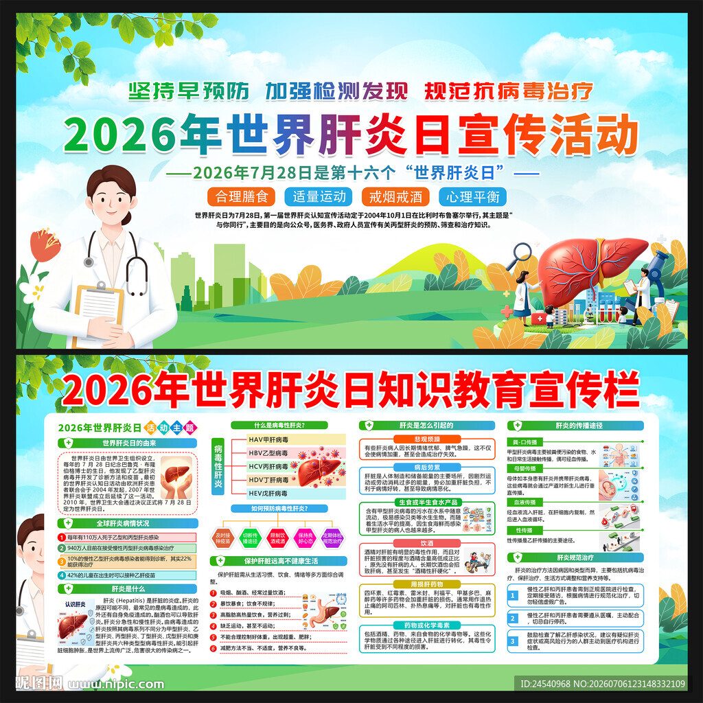 2026年世界肝炎日展板