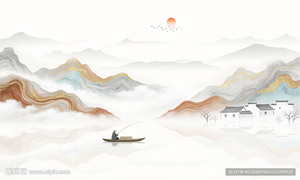 水墨山水画