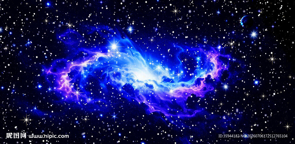 蓝色宇宙星空吊顶