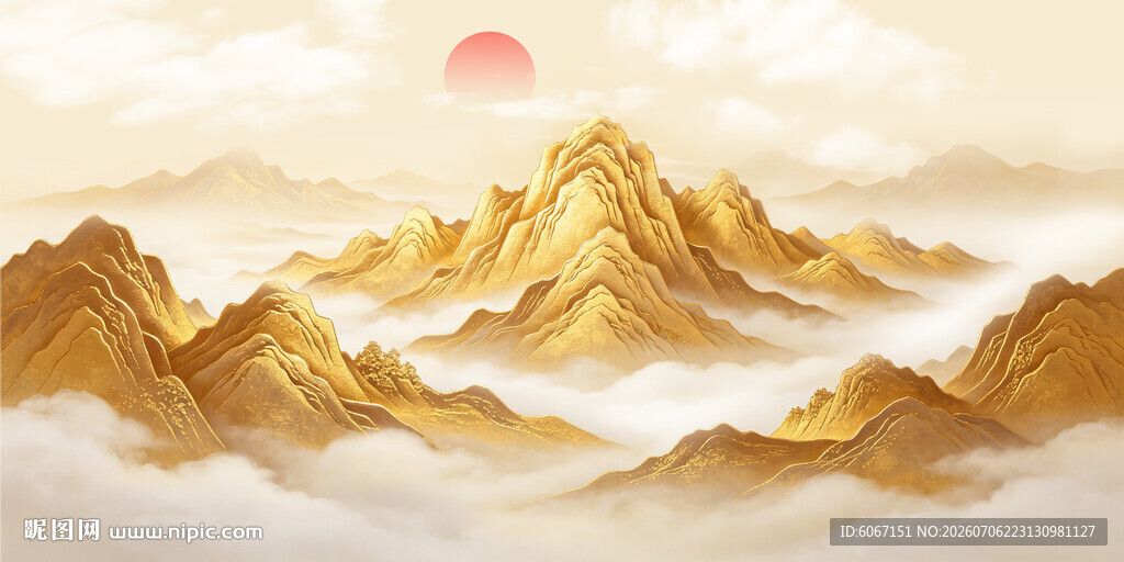 日照金山装饰画