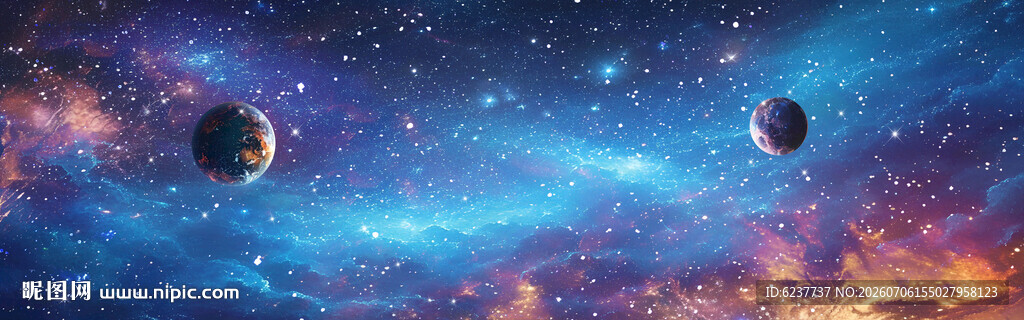 宇宙星球星空背景墙
