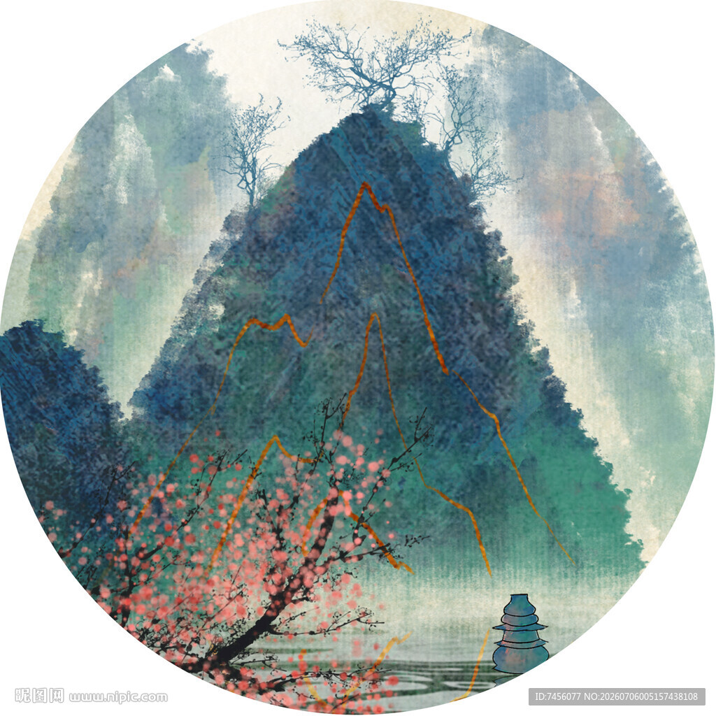 水墨山水间的诗意景致