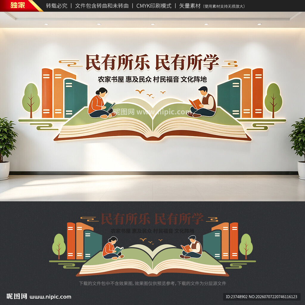 农家书屋文化墙