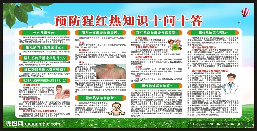 预防猩红热病知识宣传栏