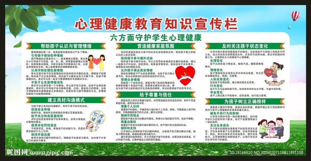 心理健康教育知识宣传栏