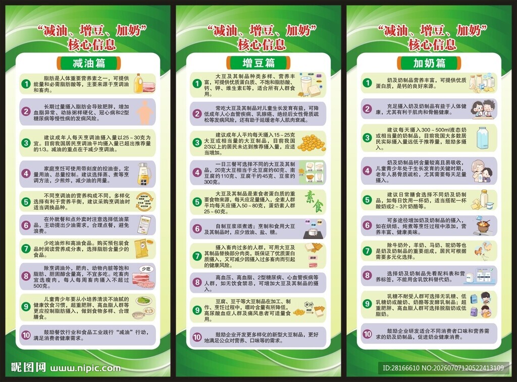 减油增豆加奶核心信息展架