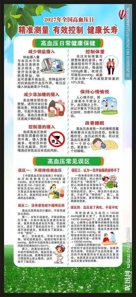 全国高血压日展架