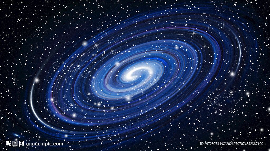 蓝色宇宙旋涡星空