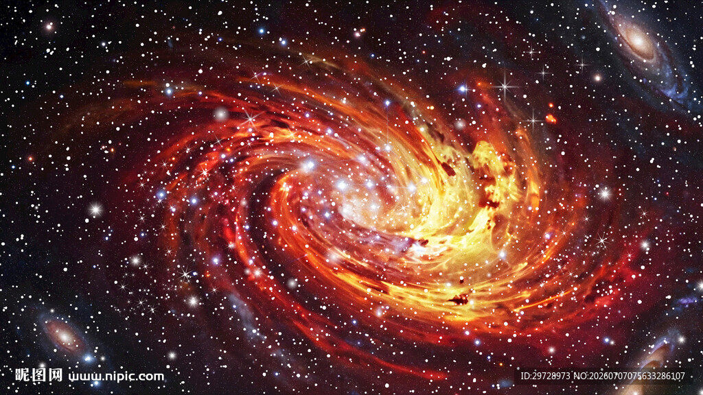 红黄宇宙星空