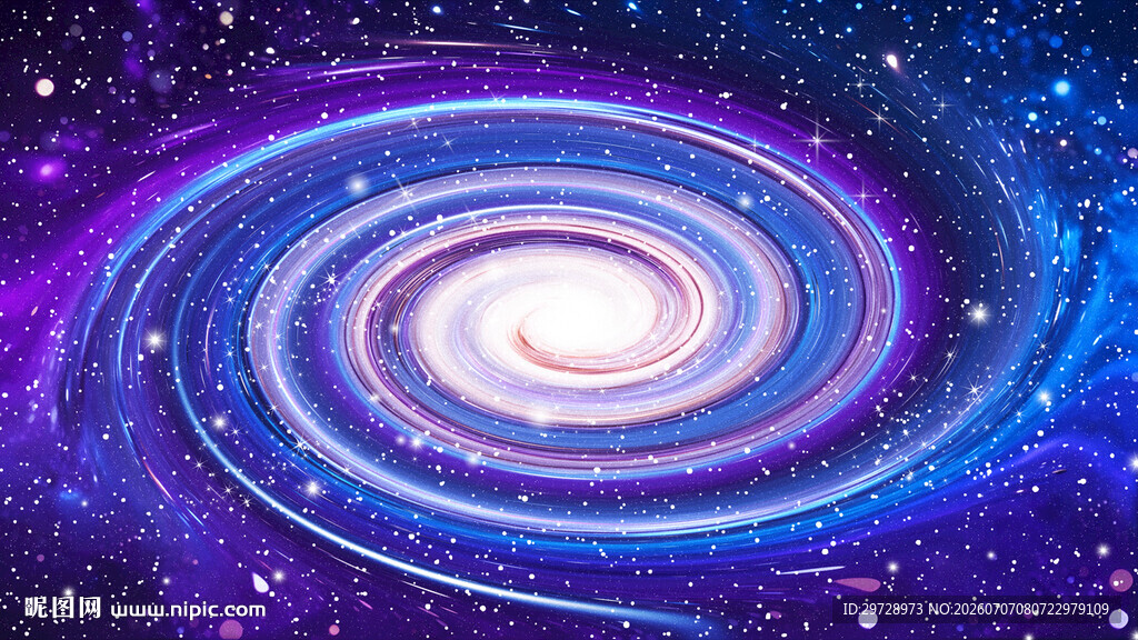 蓝紫色旋涡星空