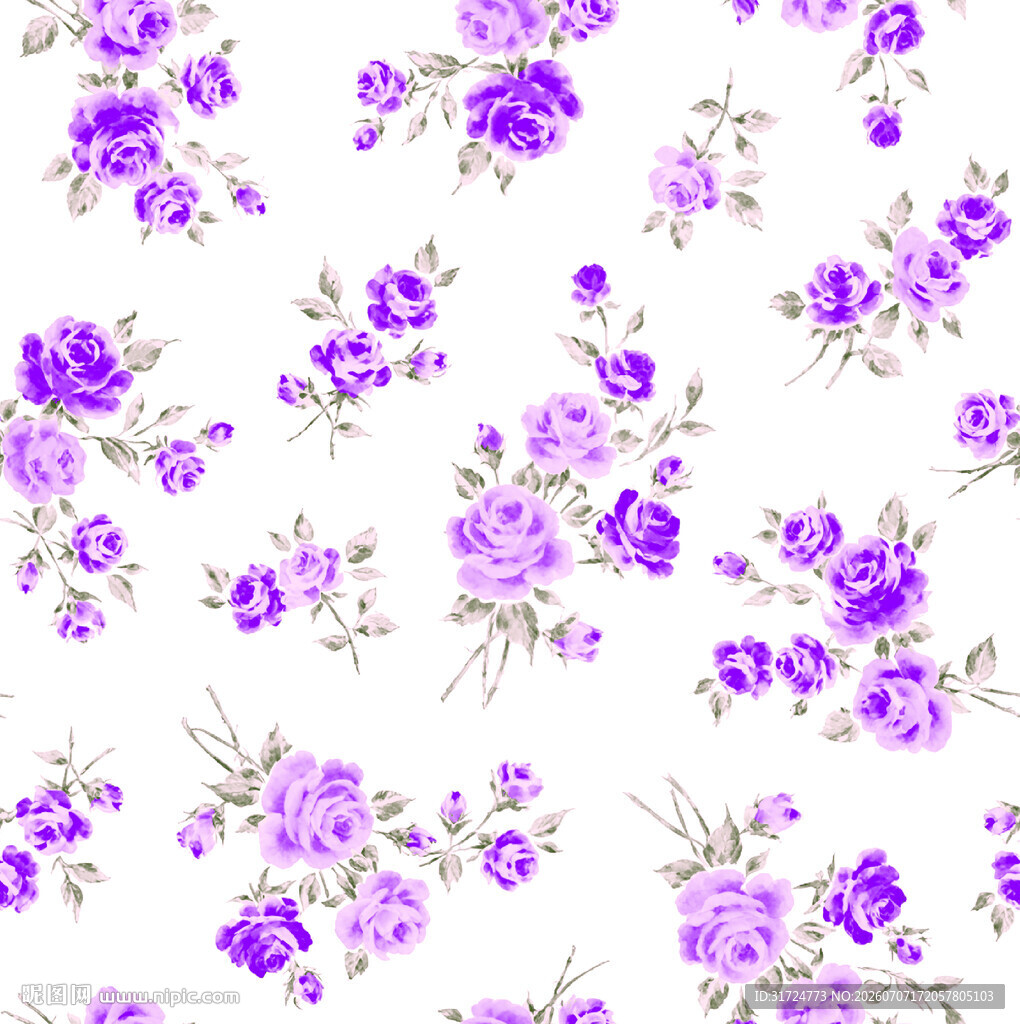 紫色花卉图案背景纹理
