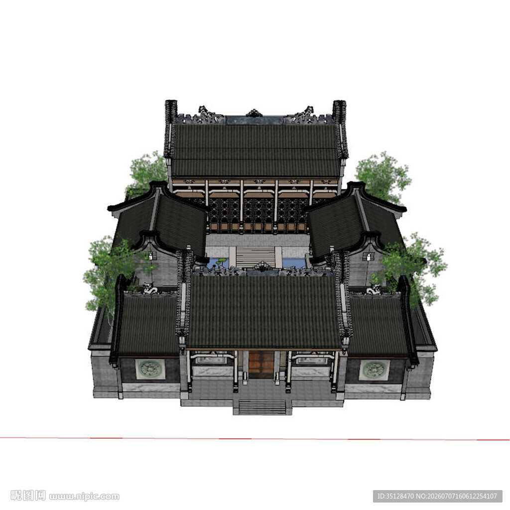 四合院模型