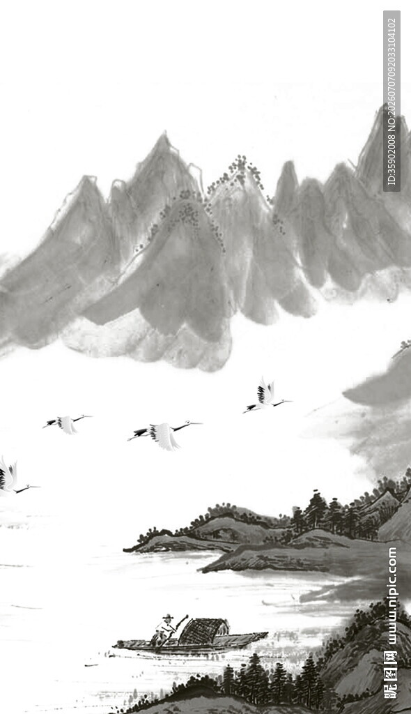 水墨山水意境图