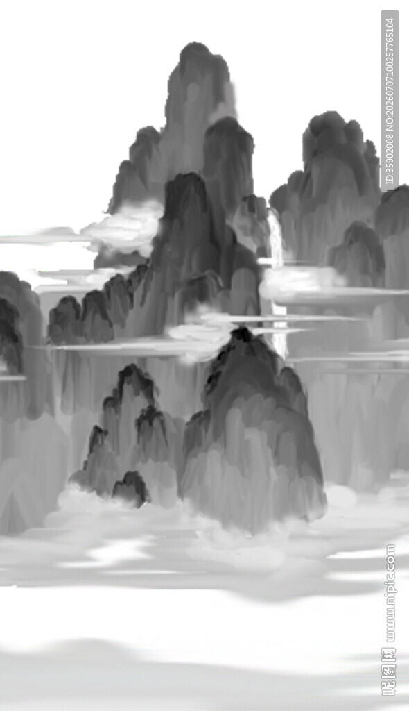 水墨山水意境图