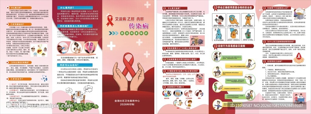预防艾滋病 乙肝 丙肝折页