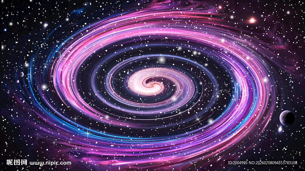 绚丽星空旋涡背景