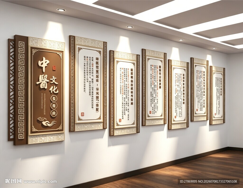 中医发展历史文化墙展板