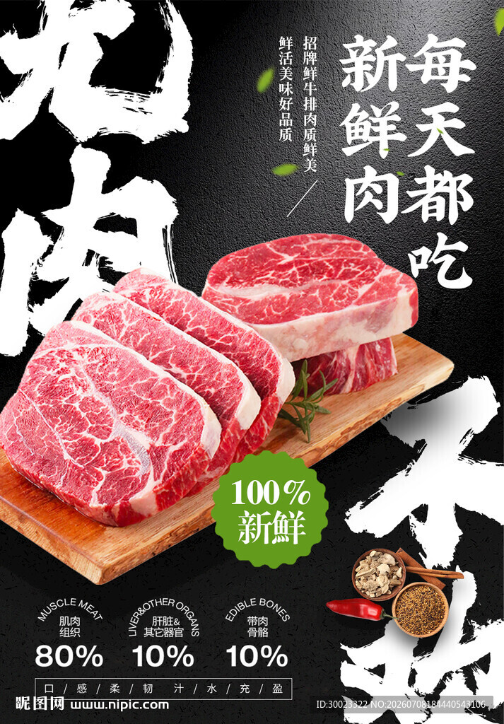 牛排海报