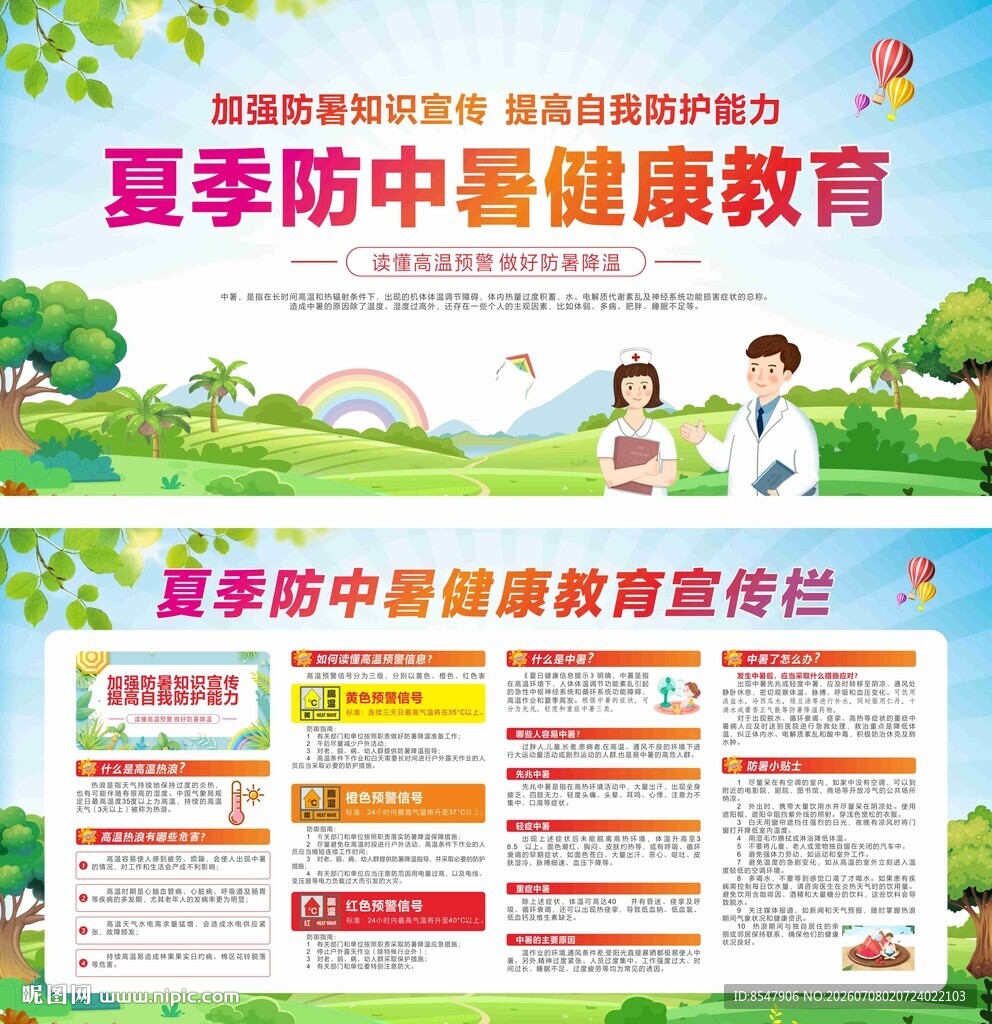 夏季防中暑健康教育宣传栏