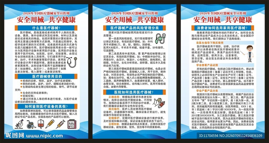 全国医疗器械安全宣传周展板