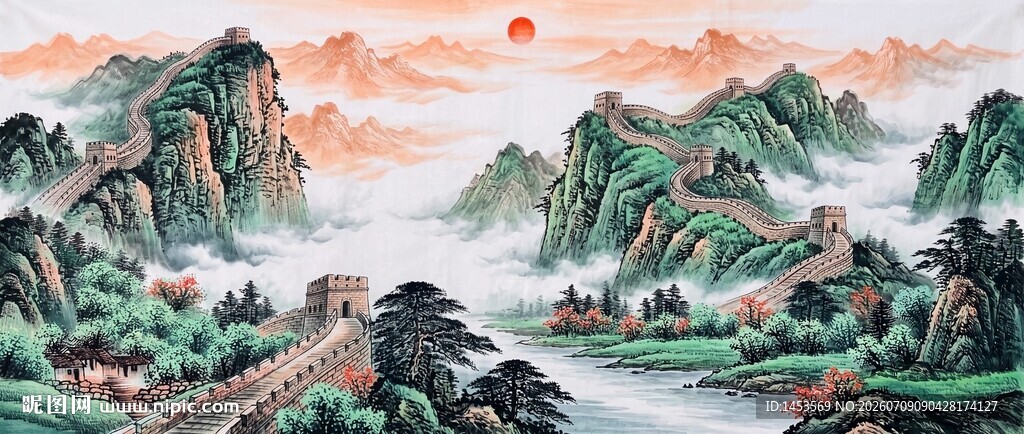 山水国画风景图