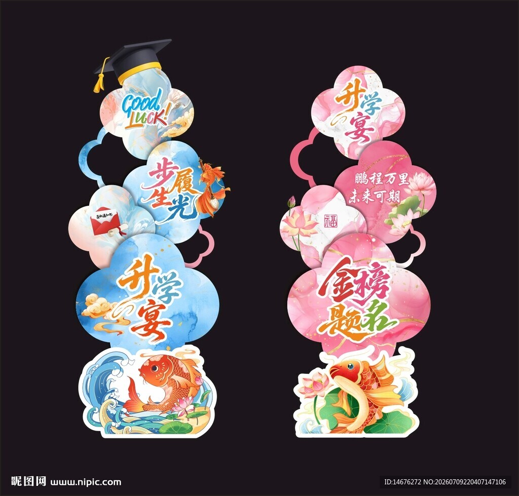 升学宴金榜题名指引牌设计
