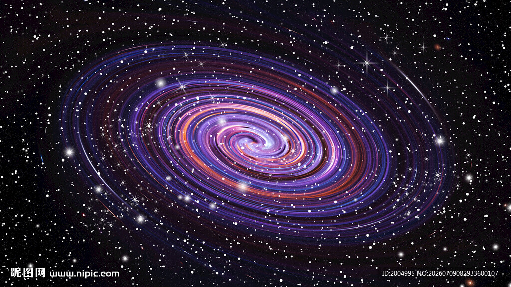 紫色梦幻宇宙星空旋涡
