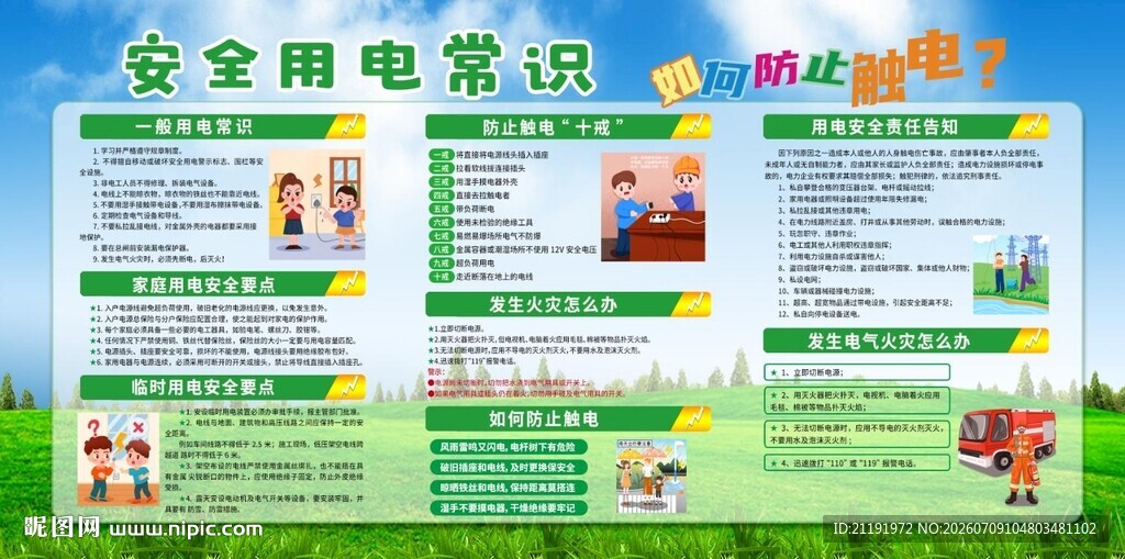 安全用电常识宣传栏