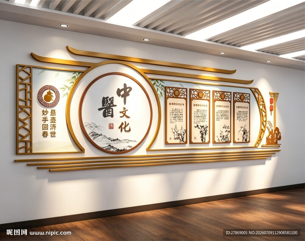 中医院文化墙展板