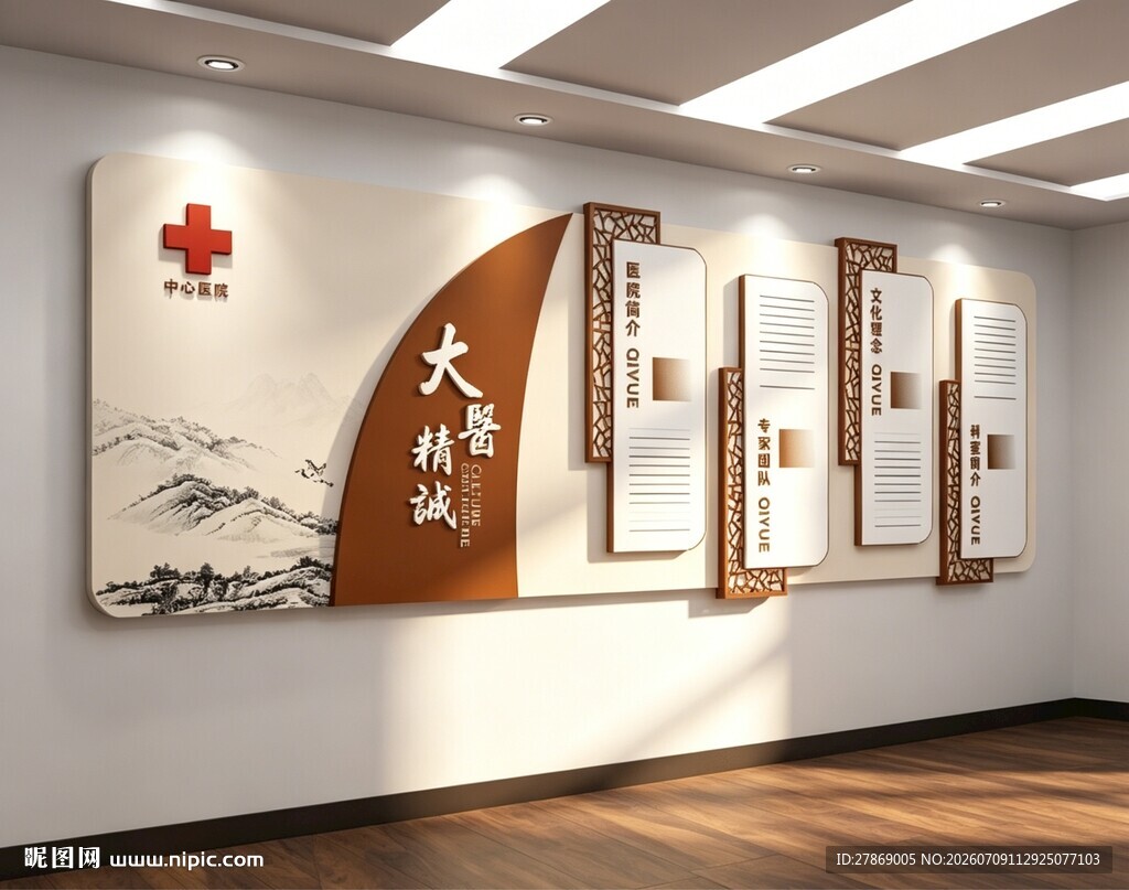 中医院文化墙展板