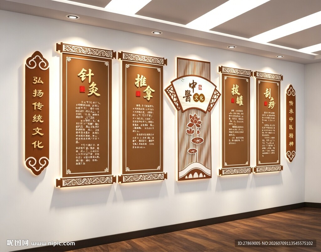 中医院文化墙展板