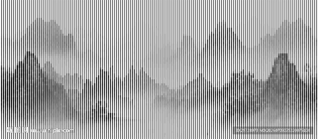 竖线条山水图