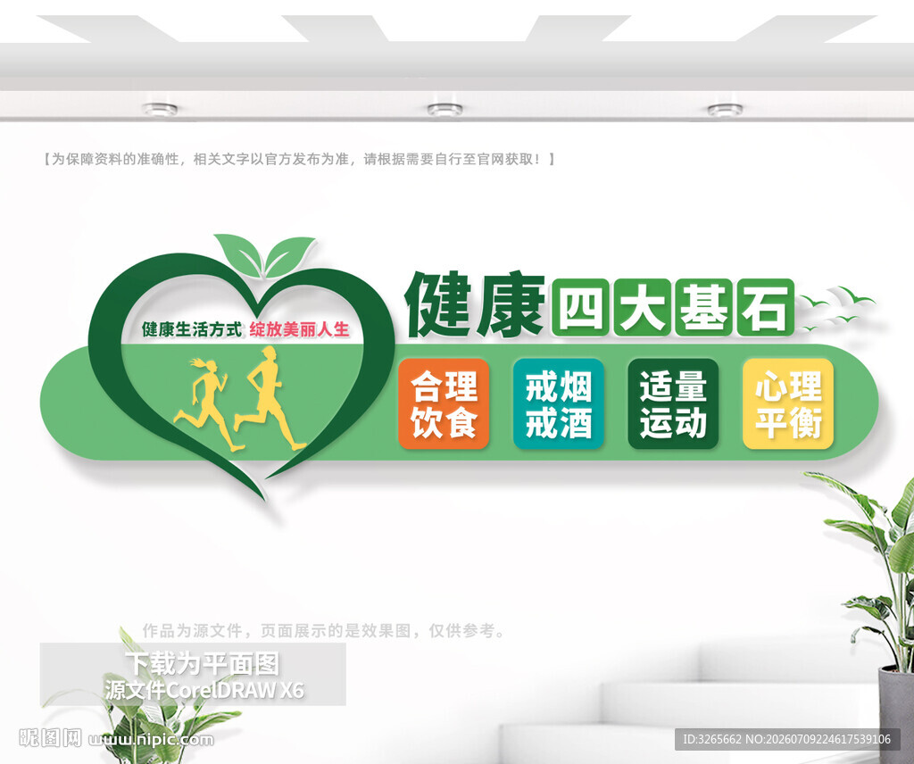 健康四大基石文化墙