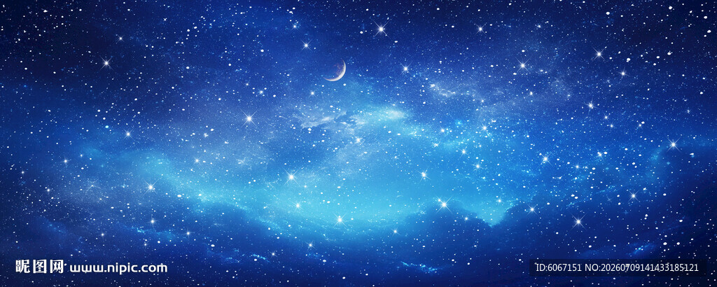 巨幅银河宇宙星空背景图